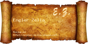 Engler Zella névjegykártya